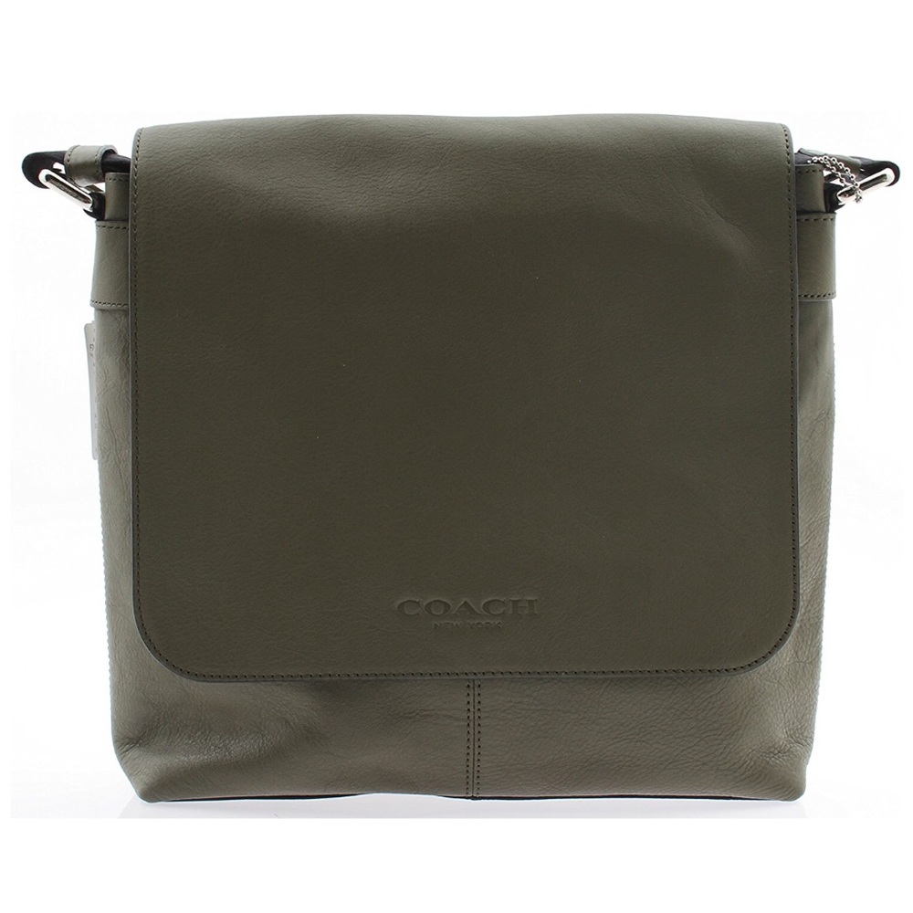NWT $375 Coach Sullivan Small Messenger Sport Calf Leather olive green - Picture 13 of 14